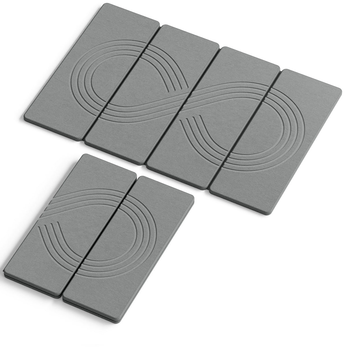 Infinity Groove Pattern Stone Bath Mat