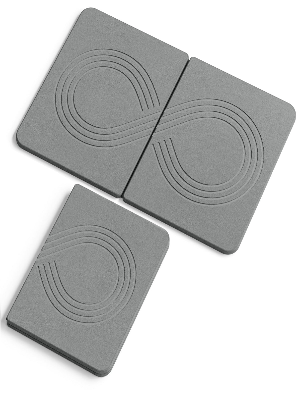 Infinity Groove Pattern Stone Bath Mat