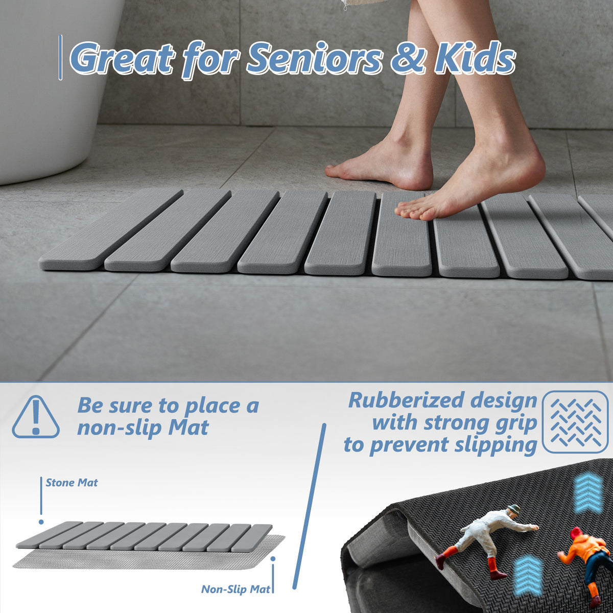 Foldable Stone Bath Mat